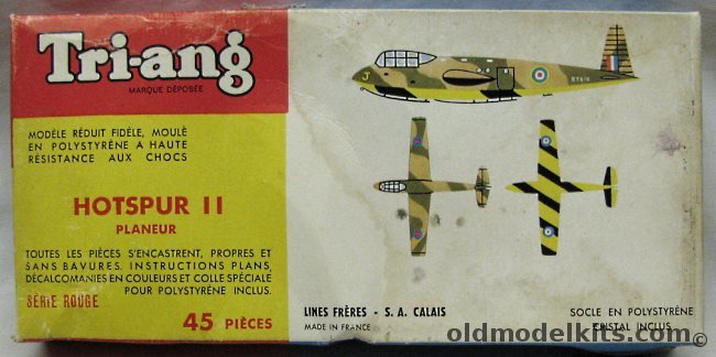 Tri-ang 1/72 General Aircraft Hotspur II Glider, C152P plastic model kit